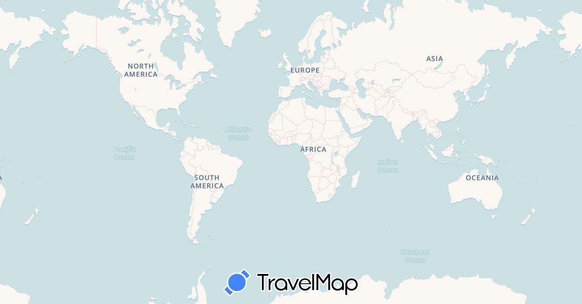 TravelMap itinerary: driving, bus, plane, train in Spain, Portugal, United States (Europe, North America)